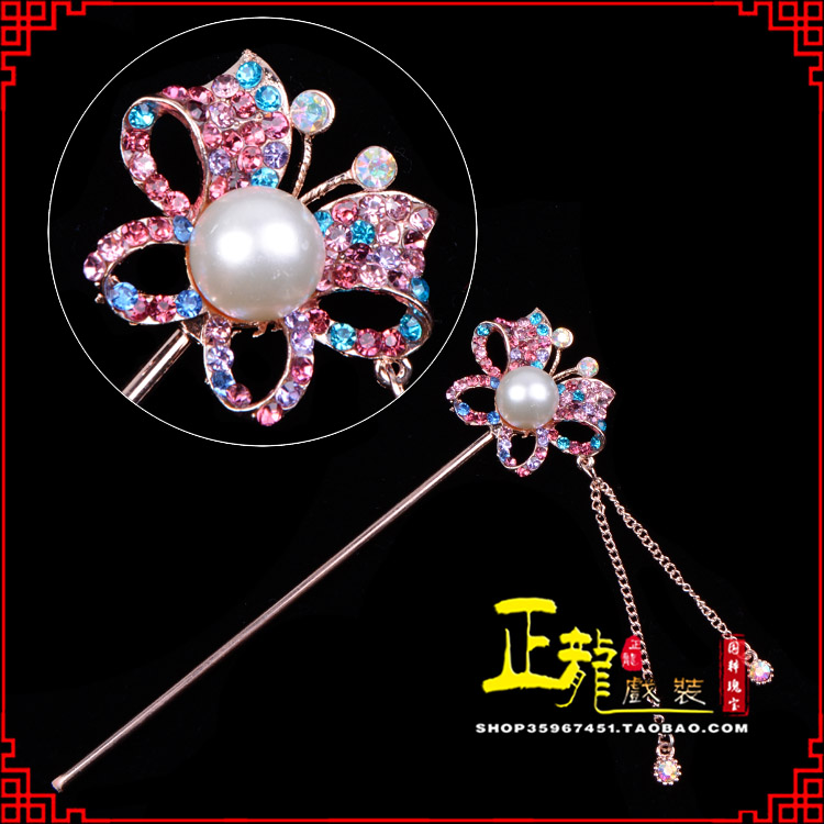 厦门花旦小姐青衣头饰簪子 蝴蝶发簪